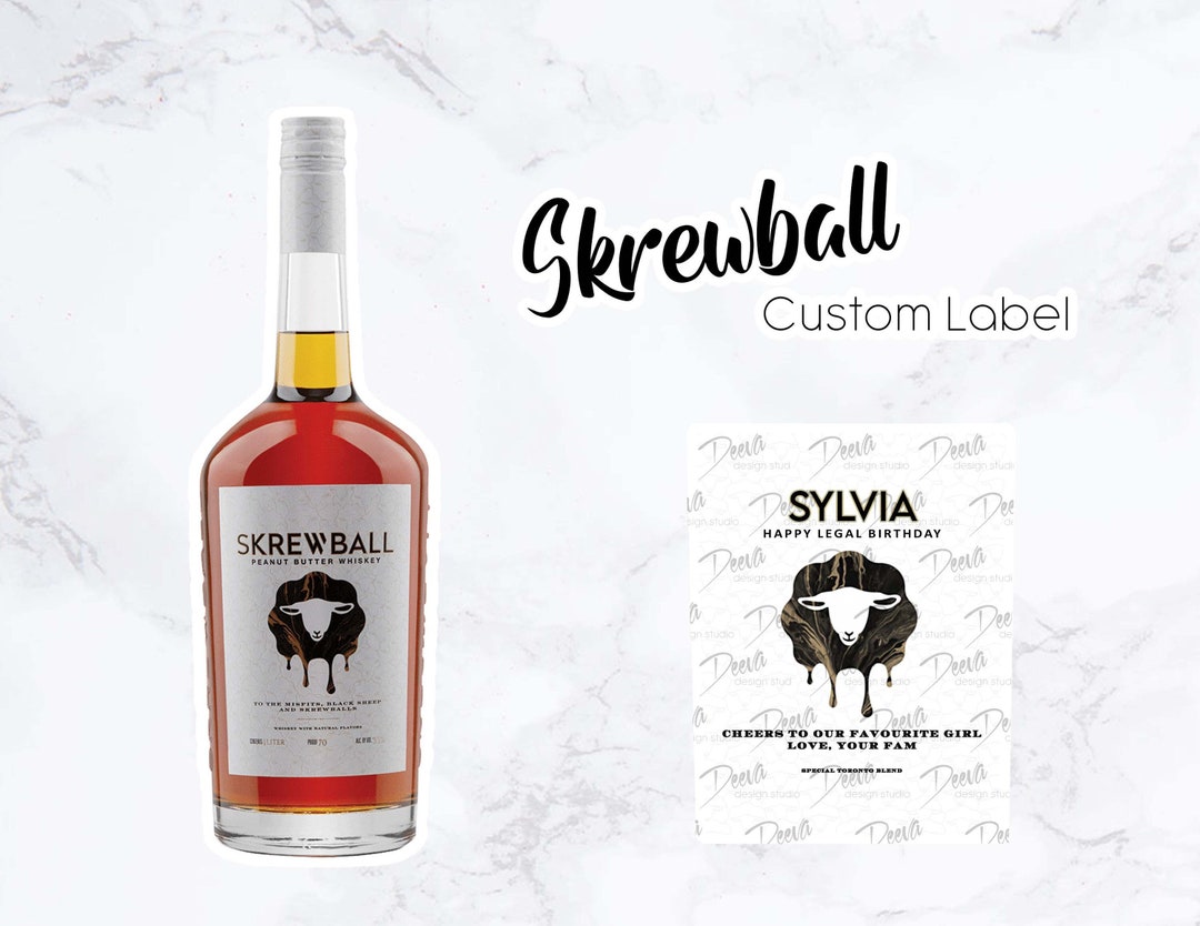 Skrewball Whisky Custom Sticker Label 750ml Etsy