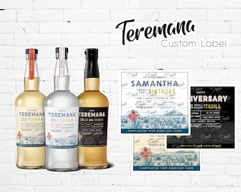 Etichetta adesiva personalizzata Teremana / Blanco, Reposado, Anejo / 375 ml, 750 ml