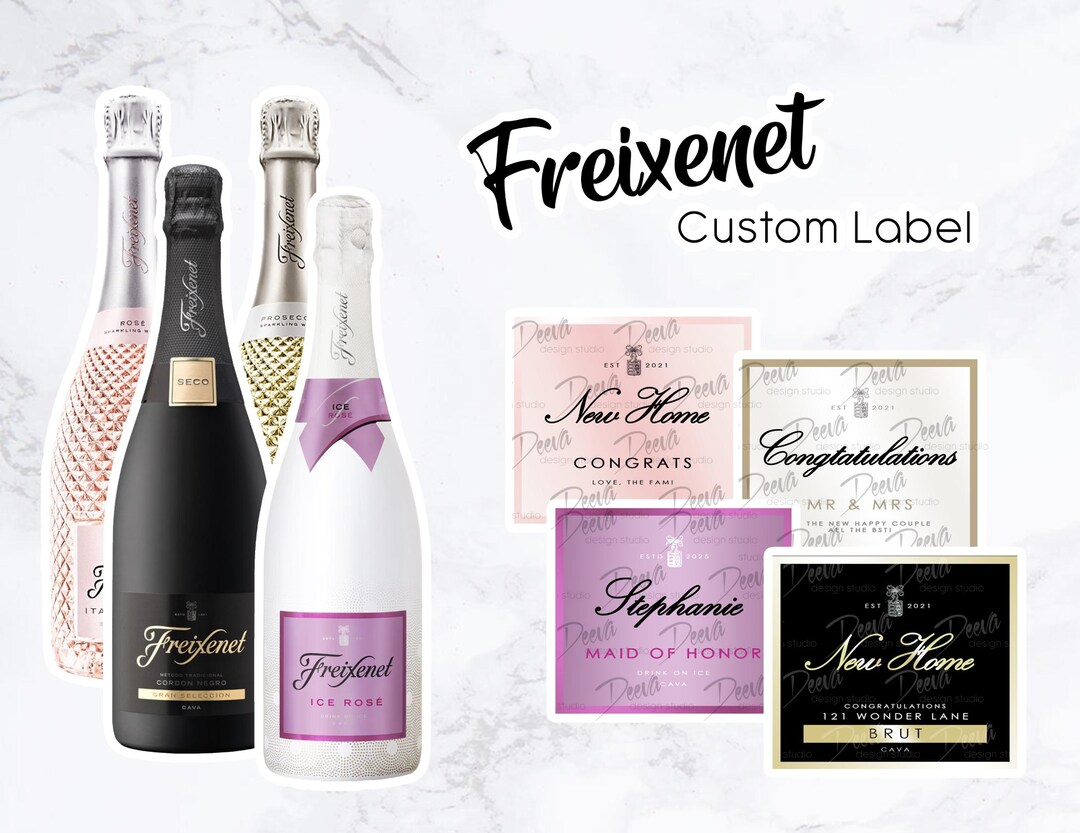 Freixenet Custom Sticker Label | Negro, Rosé, Prosecco - Etsy