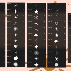 50 Star Stamps Brush Set for Procreate (digital Brushes) - Etsy