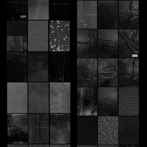 May include: Fifty black and white overlay textures in a grid format. The textures are high resolution and can be used for digital art, graphic design, and photography.