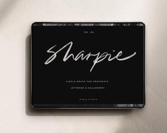 Sharpie Procreate Brush, Dry Marker, iPad Lettering (Digital Download)