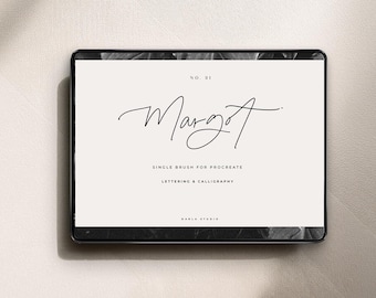 Pincel Margot Procreate - Firma con bolígrafo, caligrafía (Descarga digital)