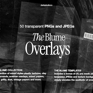 Texture Overlay PNG Pack, Plastic Paper, Canva friendly image 1