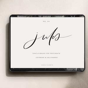 Jules Calligraphy Brush - Smooth Lettering for Procreate (Digital Download, .brush file, PDF Guide)