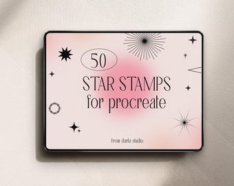 50 Star Stamps Brush Set for Procreate (Digital Brushes)