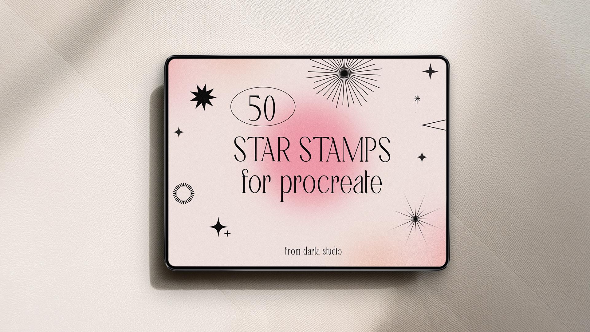 50 Star Stamps Brush Set for Procreate (digital Brushes) - Etsy