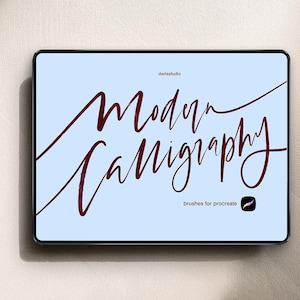 Procreate Calligraphy Brushes, Lettering Brush Set (Digital Download)
