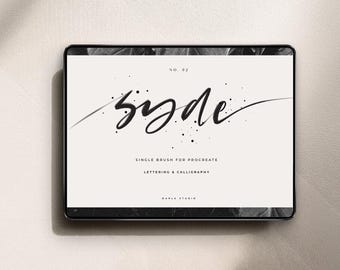 Syde Ink Procreate Brush – Calligraphy & Lettering + Splash Stamp (Digital Download)