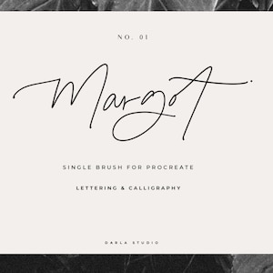 Margot Procreate Brush- Calligraphy Brushes, Hand Lettering, Procreate Brushes, Signature Brush, Procreate Calligraphy Brush,