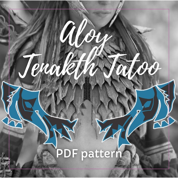 Cosplay patroon - Aloy Tenakth Recon//borst tattoo//digitale download