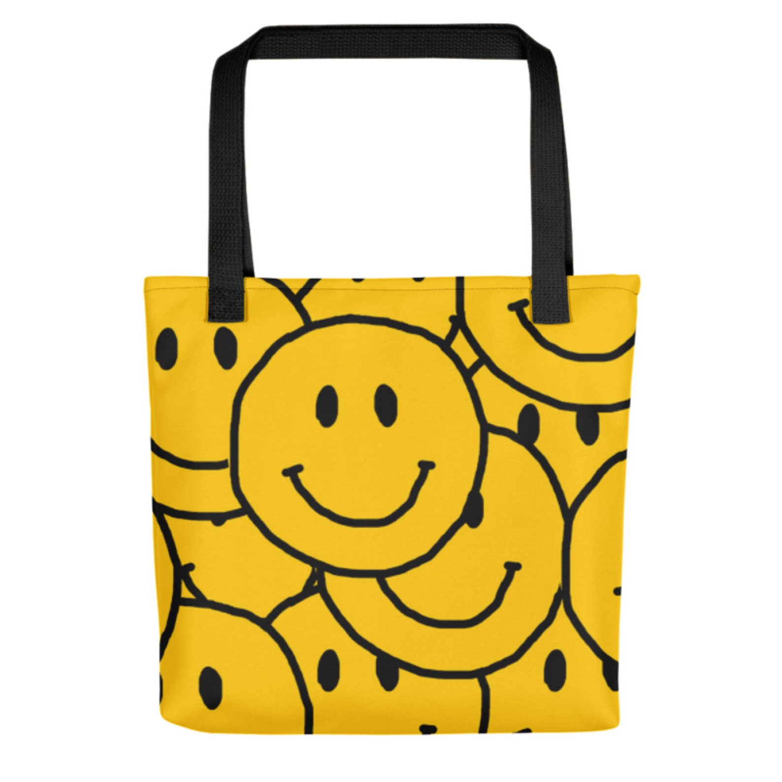 Smile Emoticon Tote Bag Smile Bag Smiley Face Bag Beach Bag Etsy