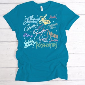 Princess Signature tee/ Disney inspired/ character design/ Disney Princess