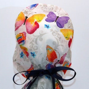 Butterflies of Many Colors  Ponytail Surgical Scrub Cap  283
