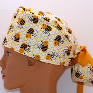 Baby Honey Bees   Ponytail Surgical Scrub Cap     2252