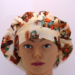 Bouffant  Fall Scarecrows Style Scrub cap  375