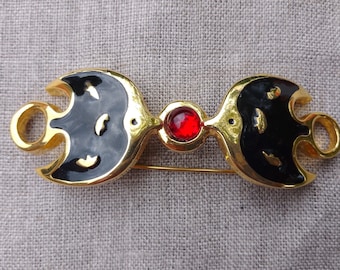 Boucles D'oreilles Vintage Plaqué Or 24 Carats - Marque MICRIS - Taille S/M/L - Occasion Très Bon état