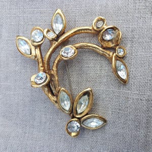 Comptoire de la Banquise Paris - Authentic Vintage French Couture Large Signed Brooch in Art Nouveau Style