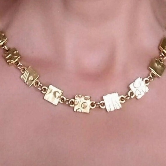 Bracelet Vintage BICHE DE BERE - Doré - Style Moderniste - Occasion