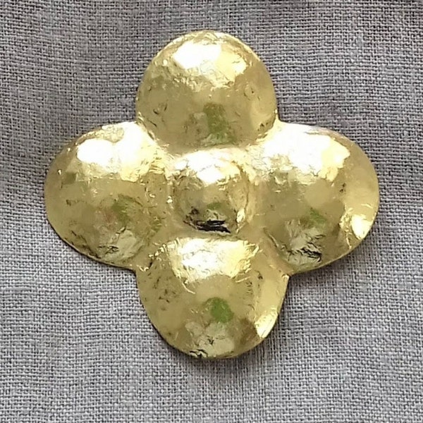 Lanvin - Authentic Vintage Couture Clover Brooch by Lanvin Paris in Art Deco Style