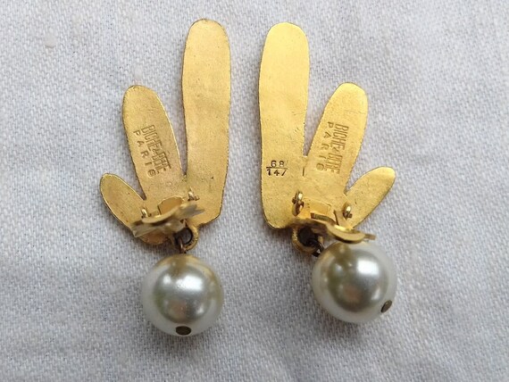 Boucles D'oreilles Clips Biche De Bere - Étain Argenté Numérotées - Collector - Occasion