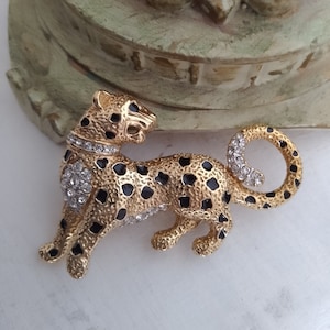 Attwood and Sawyer - Authentic Vintage Iconic Leopard Brooch Signed A&S