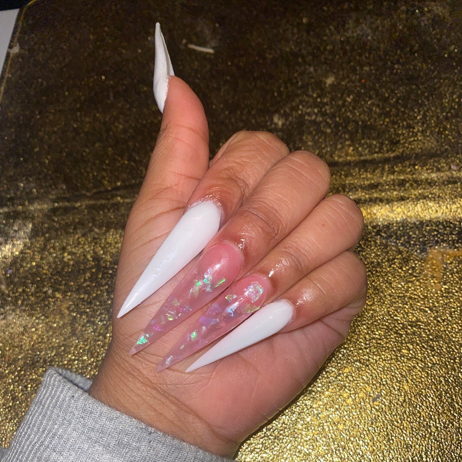 Pink Crystal XXL STILETTO SET Acrylic Press on Nails - Etsy Pink Crystal XXL STILETTO SET Acrylic Press on Nails - Etsy