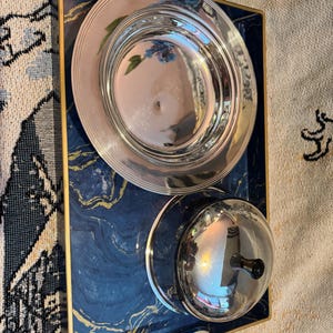 Immaculate CS Green & Co. Silver Butter Warmer / Small Chafing Dish – A Timeless Elegance