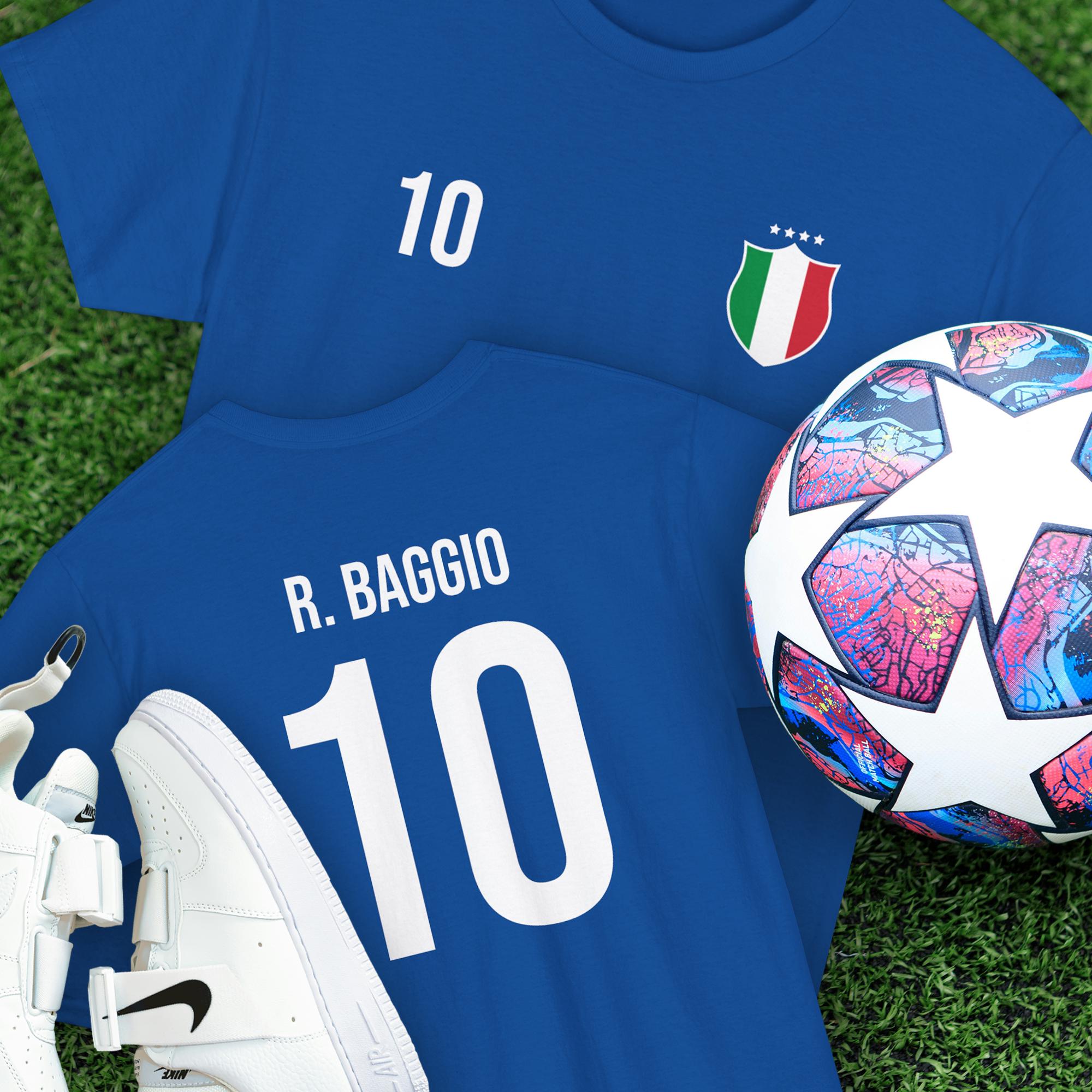 90年イタリア代表ユニフォーム　サッカーシャツ 15番　ロベルトバッジョ ロベルト・バッジョ【直筆サイン入り】イタリア代表ユニホーム