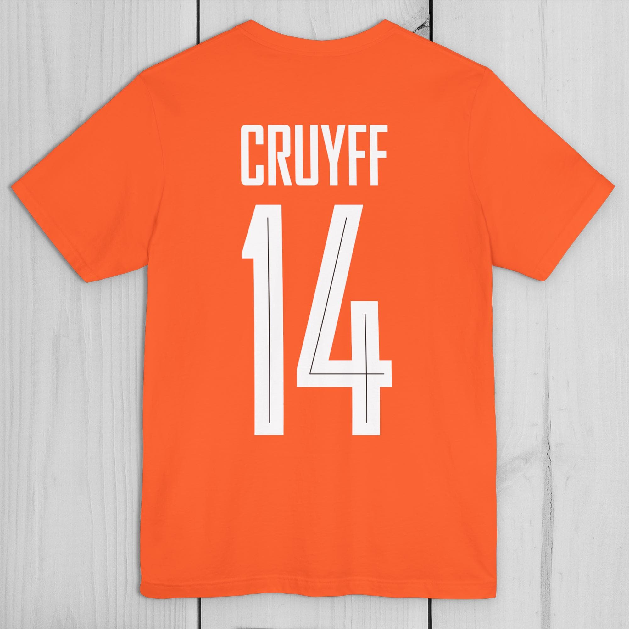 クライフ14 レトロフットボールTシャツ：オランダの伝説のサッカーT