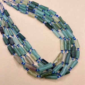 Silk Road, Roman Glass, Tube Bead Strands
