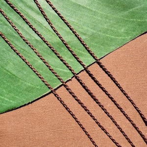 Hand Braided Skinny 1.5mm Waxed Nylon Cord, 39" in Length - Medium Brown image 2