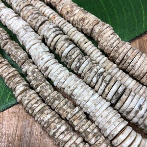 Vintage Ostrich Egg Shell Beads - Sold Loose, 50 grams, 100+ Beads