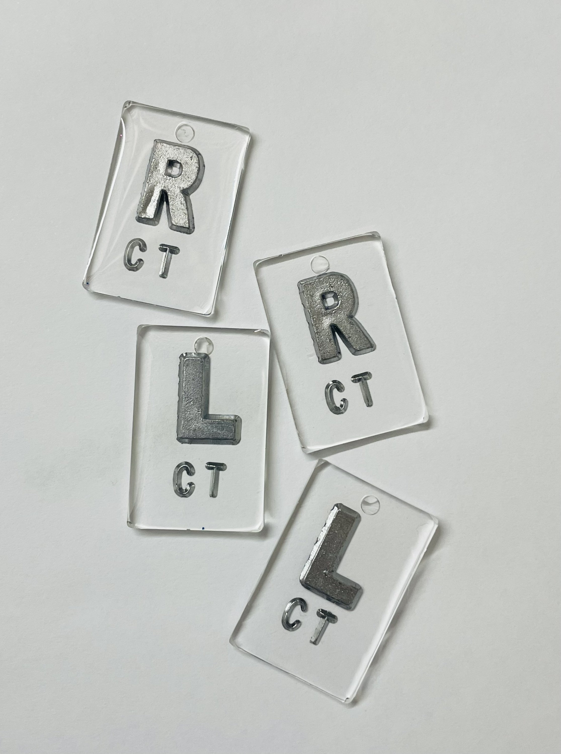 Clear Xray Markers 1 Pair L/R Radiology Personalized Xray Etsy