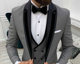 Green Three Piece Suit Tuxedo Wedding Suits for Men bespoke - Etsy