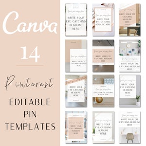 14 Day Pinterest Editable Pin Bundle