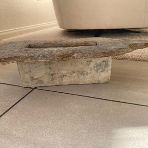 One of its kind old natural slate stone wabi sabi planter