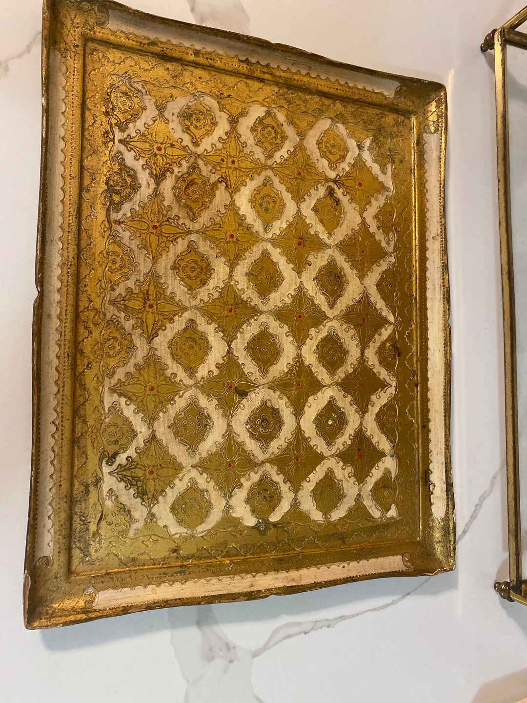 Vintage Florentine, Italian Gold Wood Tray - Etsy