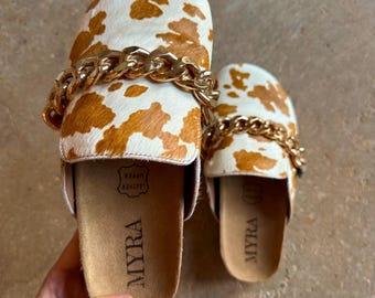 Cow Print Womens Clogs