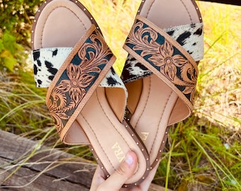 Cowhide Leather Sandals