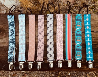 Western Baby Pacifier Clips