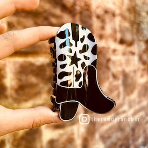 Cowboy Boot Hair Claw Clip