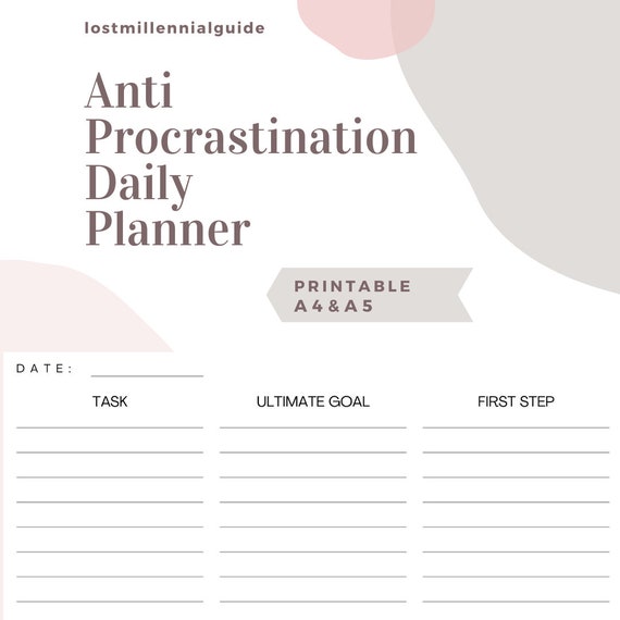 Anti Procrastination Daily Planner Printable Productivity To Etsy anti-procrastination-daily-planner-printable-productivity-to-etsy