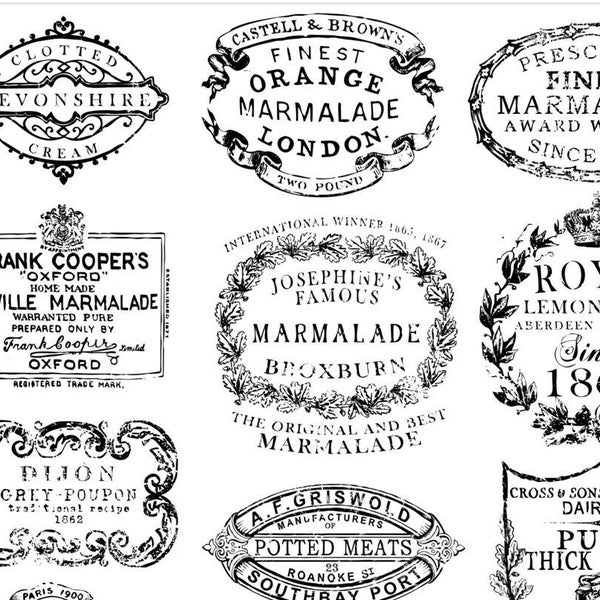 Crockery Stamps Iod Etsy