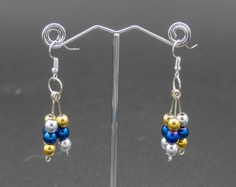 Earrings with hematite beads