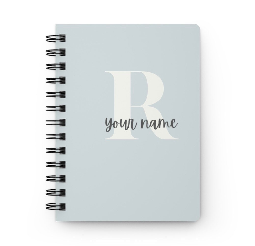 Personalized Spiral Bound Notebook Journal Etsy