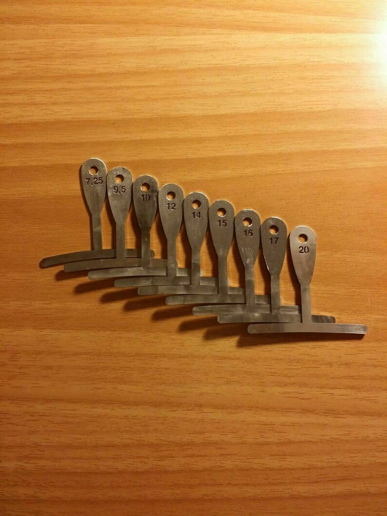 Radius Gauges Understring Set 7.25, 9.5, 10, 12,14, 15, 16, 17, 20