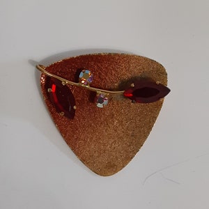 Mid century marked west germany modernist abstract flower brooch