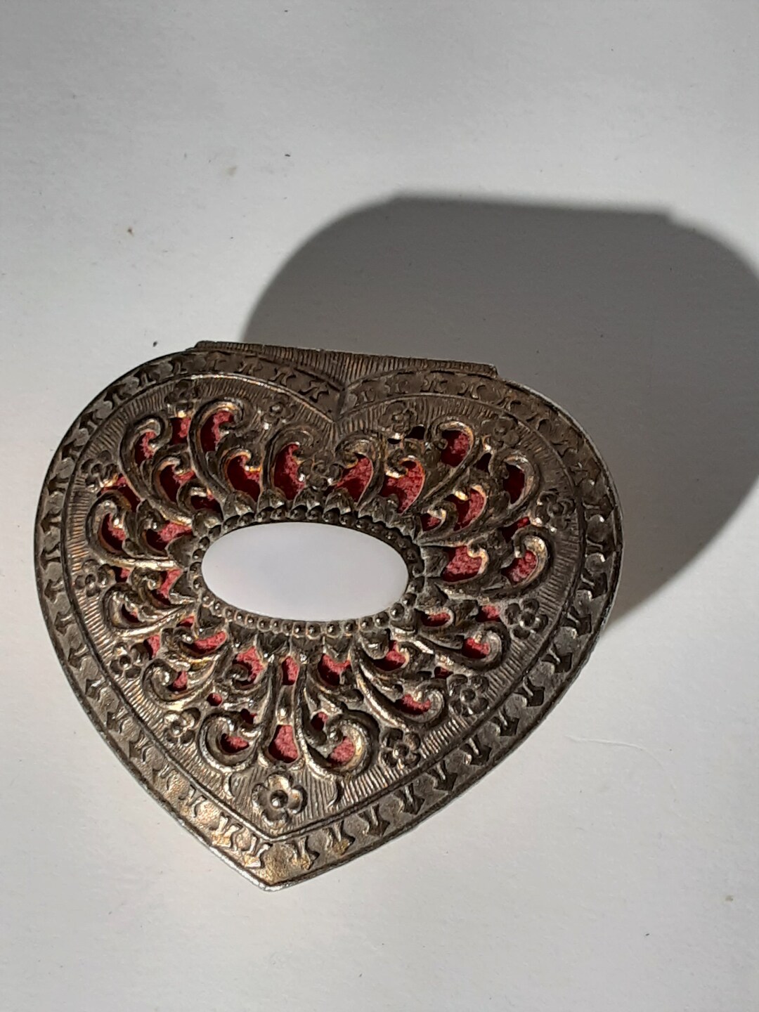 Vintage Japan Heart Pot Metal Jewelry Trinket Box Gold Tone Etsy