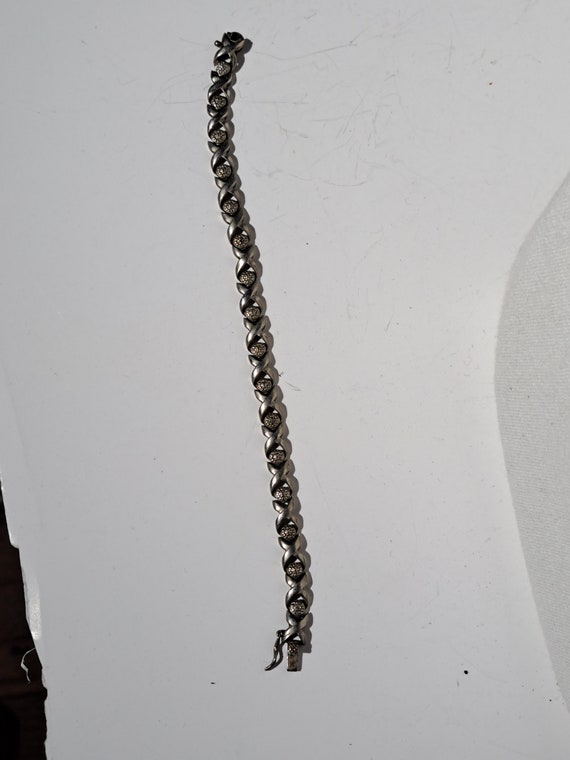Vintage DBJ signed sterling silver tennis bracelet